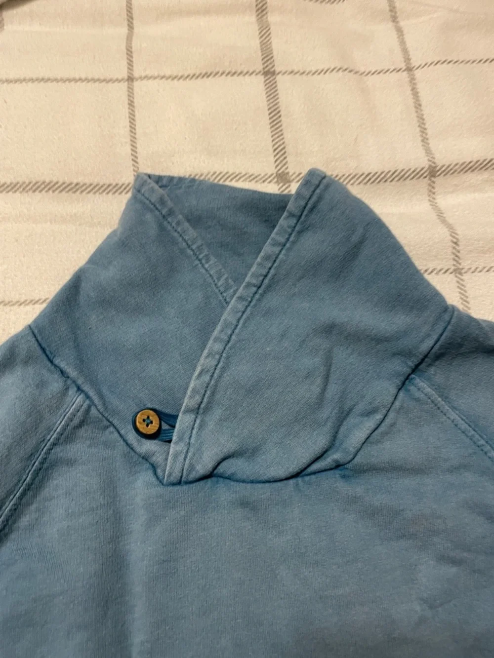 EUC Burt's Bees Baby turquoise organic cotton pullover